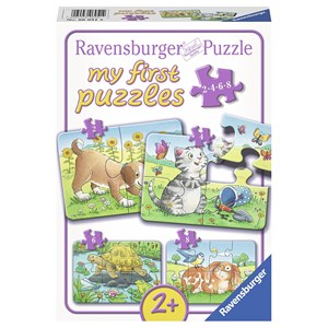 Ravensburger (06951) - "Cute Pets" - 2 4 6 8 brikker puslespil