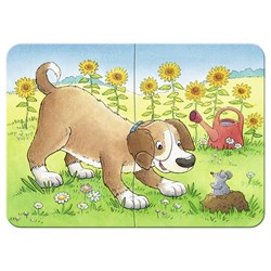 Ravensburger (06951) - "Cute Pets" - 2 4 6 8 brikker puslespil
