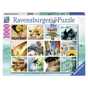 Ravensburger (19506) - "Surfer Collage" - 1000 brikker puslespil