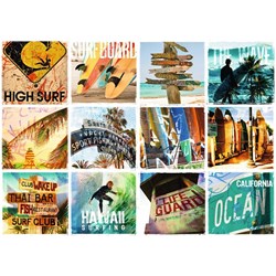 Ravensburger (19506) - "Surfer Collage" - 1000 brikker puslespil