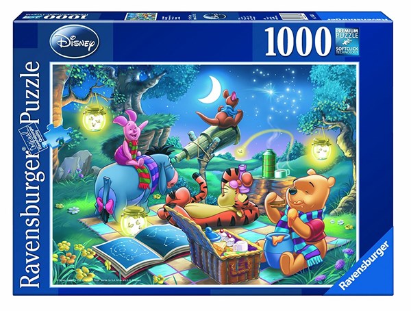 Ravensburger (15875) - "Winnie the Pooh, Star Gazing" - 1000 brikker puslespil
