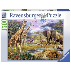 Ravensburger (16333) - "Colorful Africa" - 1500 brikker puslespil
