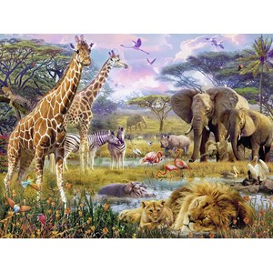 Ravensburger (16333) - "Colorful Africa" - 1500 brikker puslespil