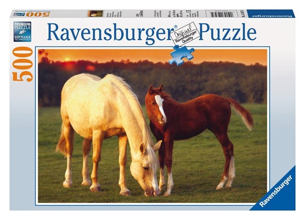 Ravensburger (14347) - "Beautiful Horses" - 500 brikker puslespil
