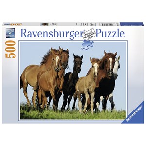 Ravensburger (14717) - "Herd of horses" - 500 brikker puslespil