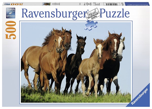 Ravensburger (14717) - "Herd of horses" - 500 brikker puslespil