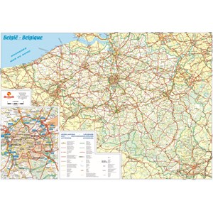PuzzelMan (06107) - "Belgium map" - 1000 brikker puslespil