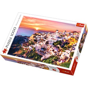 Trefl (10435) - "Sunset over Santorini" - 1000 brikker puslespil