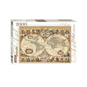 Step Puzzle (84003) - "Историческая карта мира" - 2000 brikker puslespil