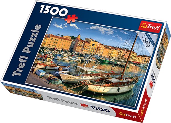 Trefl (26130) - "Old Port in Saint-Tropez" - 1500 brikker puslespil