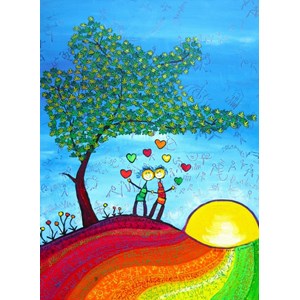 Grafika Kids (01715) - Anne Poire, Patrick Guallino: "Signes et Sillons de Bonheur" - 300 brikker puslespil