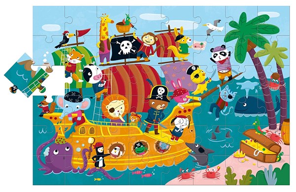 Ludattica (47222) - "Piratskib" - 48 brikker puslespil