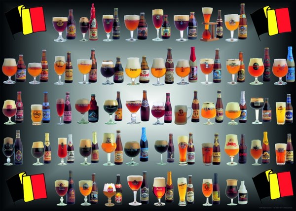 PuzzelMan (095) - "Belgian beers" - 1000 brikker puslespil