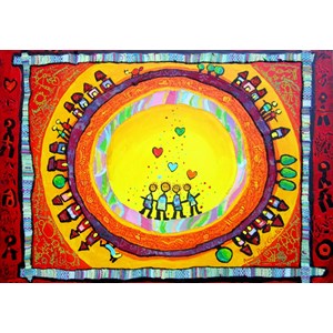 Grafika (00659) - Anne Poire, Patrick Guallino: "Portrait de Famille" - 1000 brikker puslespil