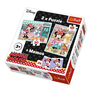 Trefl (90605) - "Minnie Mouse + Memo" - 30 48 brikker puslespil