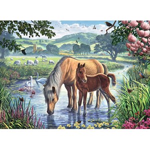 Ravensburger (09617) - Steve Crisp: "Mother and Foal" - 60 brikker puslespil