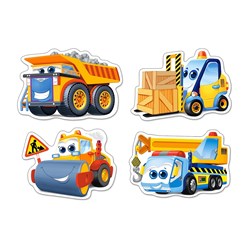 Castorland (B-005024) - "Funny Building Machines" - 3 4 6 9 brikker puslespil