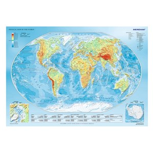 Trefl (10463) - "Physical Map of the World" - 1000 brikker puslespil