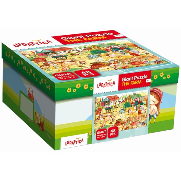 Ludattica (52479) - "Farmyard Friends" - 48 brikker puslespil