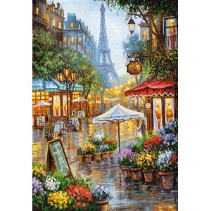 Castorland (C-103669) - "Blomstermarked i Paris" - 1000 brikker puslespil