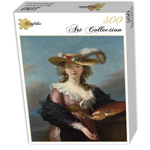 Grafika (02173) - Élisabeth Vigée Le Brun: "Self-portrait in a Straw Hat, 1782" - 300 brikker puslespil