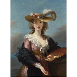 Grafika (02173) - Élisabeth Vigée Le Brun: "Self-portrait in a Straw Hat, 1782" - 300 brikker puslespil