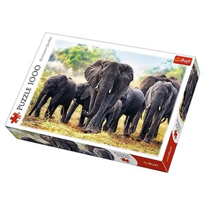 Trefl (10442) - "African Elephants" - 1000 brikker puslespil