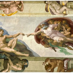 Grafika (00728) - Michelangelo: "Michelangelo, 1508-1512" - 1500 brikker puslespil