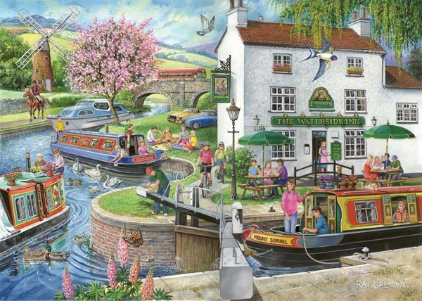 The House of Puzzles (3176) - "Find the Differences No.6, By The Canal" - 1000 brikker puslespil