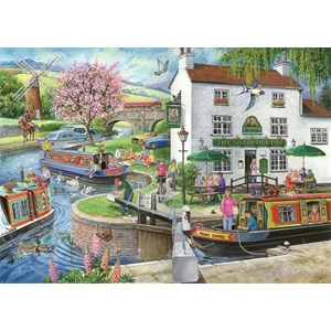 The House of Puzzles (3176) - "Find the Differences No.6, By The Canal" - 1000 brikker puslespil
