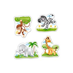 Castorland (B-005017) - "African Animals" - 3 4 6 9 brikker puslespil