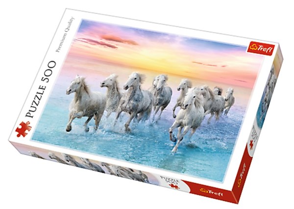Trefl (37289) - "Galloping White Horses" - 500 brikker puslespil