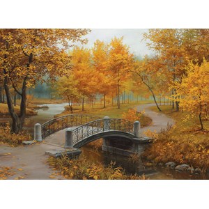 Eurographics (6000-0979) - Eugene Lushpin: "Autumn in an Old Park" - 1000 brikker puslespil