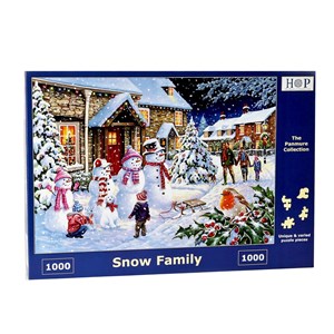 The House of Puzzles (4258) - "Snow Family" - 1000 brikker puslespil