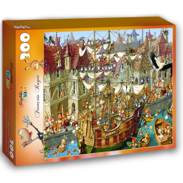 Grafika Kids (00904) - François Ruyer: "Rabbits!" - 300 brikker puslespil