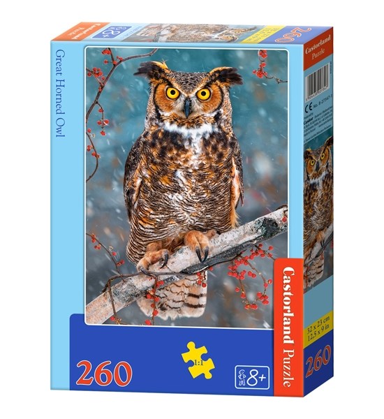Castorland (B-27347) - "Great Horned Owl" - 260 brikker puslespil