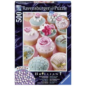 Ravensburger (14908) - "Cupcakes + 45 Gems" - 500 brikker puslespil