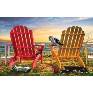SunsOut (30112) - Celebrate Life Gallery: "Cat Nap at the Beach" - 1000 brikker puslespil