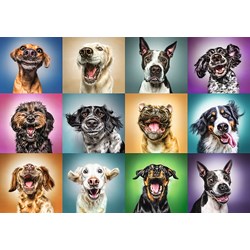 Trefl (10462) - "Funny Dog Portraits" - 1000 brikker puslespil