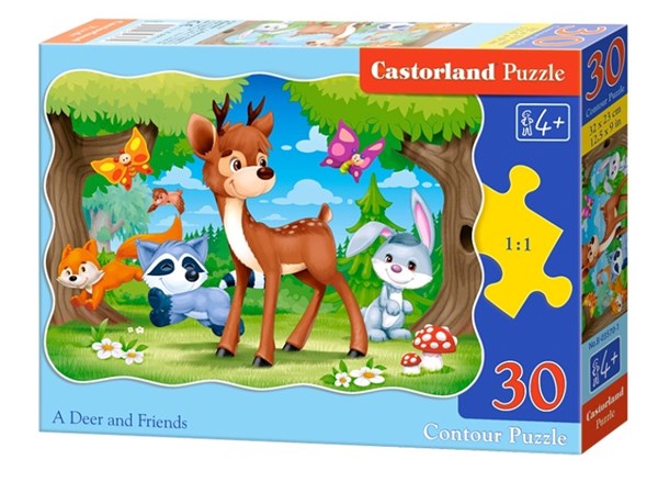Castorland (B-03570) - "A Deer and Friends" - 30 brikker puslespil