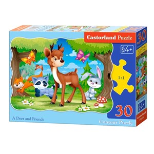 Castorland (B-03570) - "A Deer and Friends" - 30 brikker puslespil