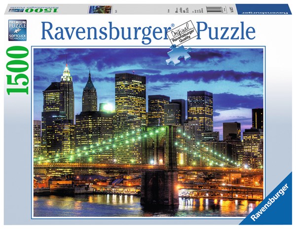 Ravensburger (16272) - "Skyline New York City" - 1500 brikker puslespil