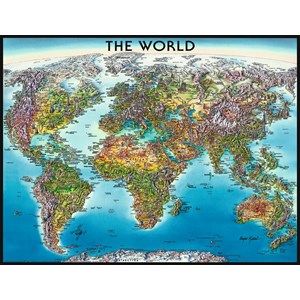 Ravensburger (16683) - "World Map" - 2000 brikker puslespil