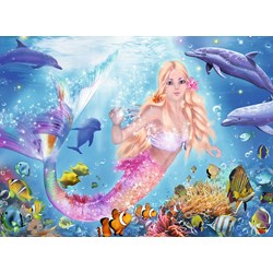 Ravensburger (13642) - "Mermaid and Dolphins" - 100 brikker puslespil