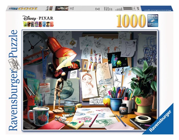 Ravensburger (19432) - "The Artist's Desk" - 1000 brikker puslespil