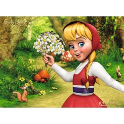 Ravensburger (07055) - "Your girlfriends from the Efteling" - 12 14 20 24 brikker puslespil