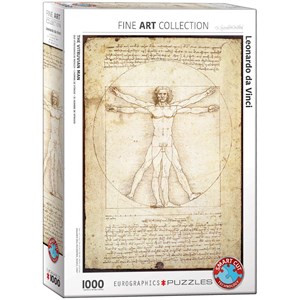 Eurographics (6000-5098) - Leonardo Da Vinci: "Den Vitruvianske Mand" - 1000 brikker puslespil