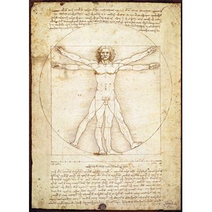 Eurographics (6000-5098) - Leonardo Da Vinci: "Den Vitruvianske Mand" - 1000 brikker puslespil