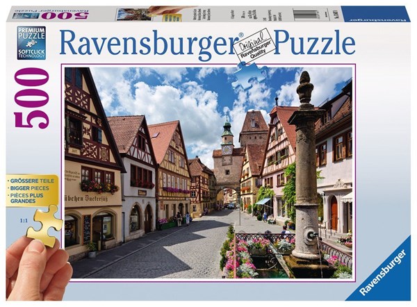 Ravensburger (13607) - "Rothenburg ob der Tauber" - 500 brikker puslespil