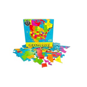Geo Toys (GEO 104) - "United States & Canada" - 70 brikker puslespil